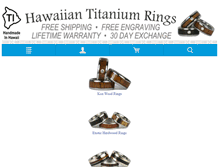 Tablet Screenshot of hawaiiantitaniumrings.com